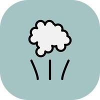Smoke Line Filled Curve Icon vector