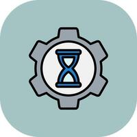 Time Management Line Filled Curve Icon vector