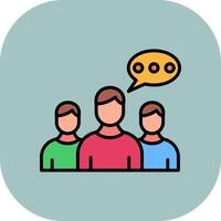 Communication Line Filled Curve Icon vector