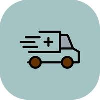 Medicine Delivery Line Filled Curve Icon vector