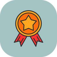 Win Line Filled Curve Icon vector