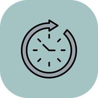 Time Management Line Filled Curve Icon vector