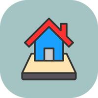 Plot Line Filled Curve Icon vector