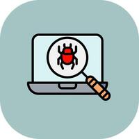 Malware Line Filled Curve Icon vector
