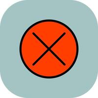 Cancel Line Filled Curve Icon vector