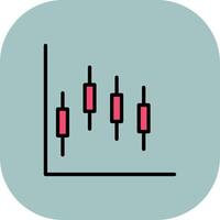 Plot Line Filled Curve Icon vector