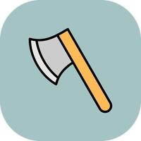 Axe Line Filled Curve Icon vector