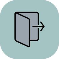 Do Not Go Out Line Filled Curve Icon vector