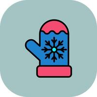 Gloves Line Filled Curve Icon vector