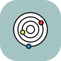 Galaxy Line Filled Curve Icon vector