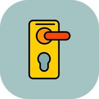 Lock Line Filled Curve Icon vector