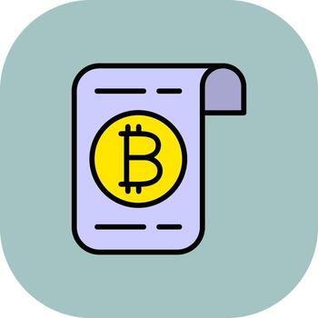 Ledger Line Filled Curve Icon vector