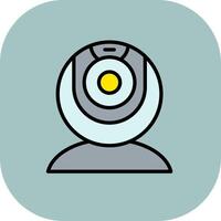 web camera Line Filled Curve Icon vector