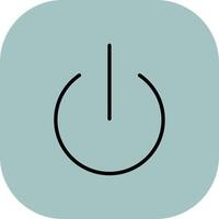 Turn On Line Filled Curve Icon vector