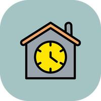 Waiting Line Filled Curve Icon vector