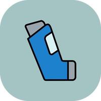 asthma Line Filled Curve Icon vector