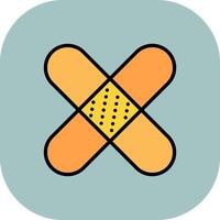 Bandage Line Filled Curve Icon vector