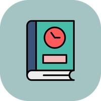 Duration Line Filled Curve Icon vector