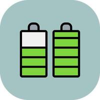 Battery Line Filled Curve Icon vector