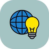 Knowledge Line Filled Curve Icon vector
