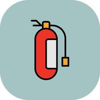 Fire Extinguisher Line Filled Curve Icon vector