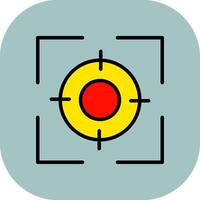 Focus Line Filled Curve Icon vector