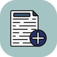 Create Line Filled Curve Icon vector