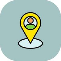 Placeholder Line Filled Curve Icon vector