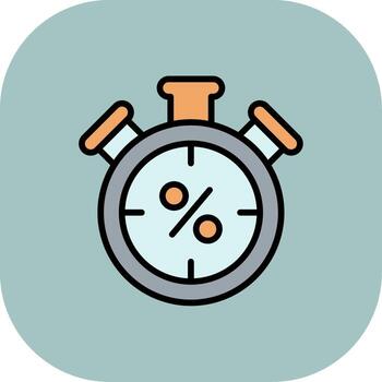 Timer Line Filled Curve Icon vector