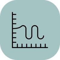 Chart Line Filled Curve Icon vector