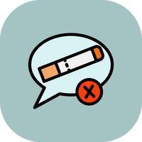 Quit Smoking Line Filled Curve Icon vector