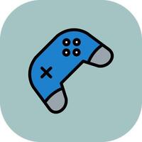 Play Game Line Filled Curve Icon vector