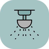 Sprinkler Line Filled Curve Icon vector
