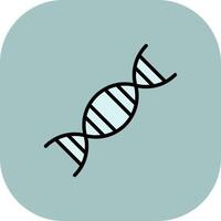 DNA Line Filled Curve Icon vector