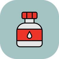 Canteen Line Filled Curve Icon vector