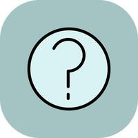 Help Line Filled Curve Icon vector
