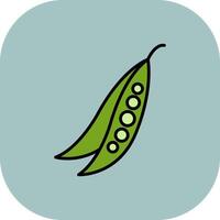 Pea Line Filled Curve Icon vector