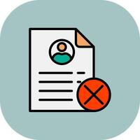 Denied Line Filled Curve Icon vector