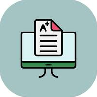 Score Line Filled Curve Icon vector