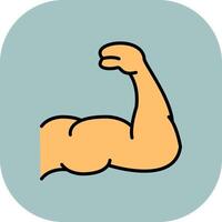 Strong Line Filled Curve Icon vector