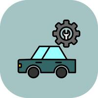 Workshop Line Filled Curve Icon vector