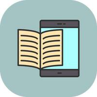 Elearning Line Filled Curve Icon vector