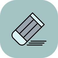 Eraser Line Filled Curve Icon vector