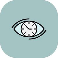 Visionary Line Filled Curve Icon vector