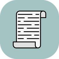 Script Line Filled Curve Icon vector