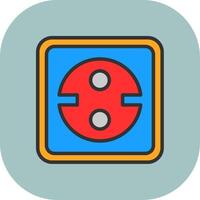 Socket Line Filled Curve Icon vector