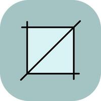 Crop Line Filled Curve Icon vector