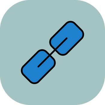 Hyperlink Line Filled Curve Icon vector