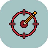 Target Audience Line Filled Curve Icon vector