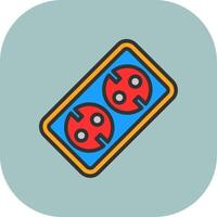 Socket Line Filled Curve Icon vector